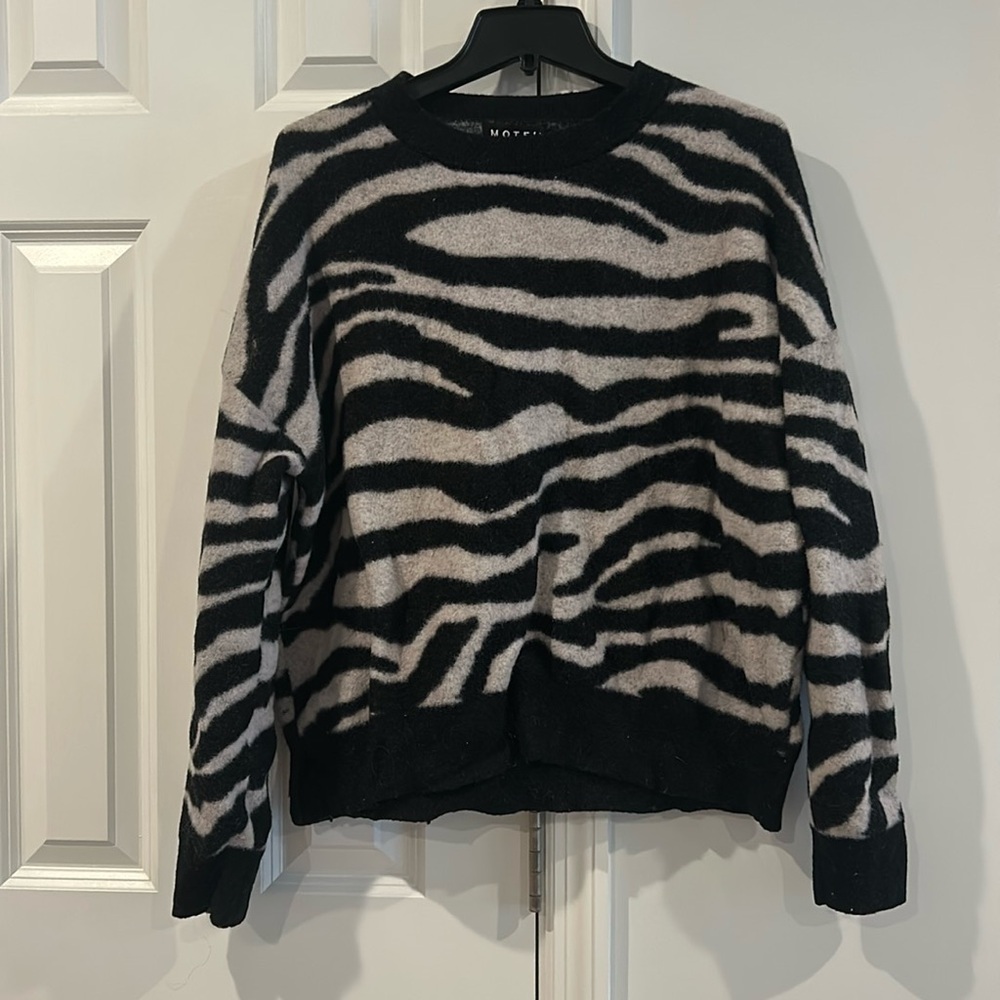 Motel Rocks Zebra Print Sweater - Picture 2 of 5